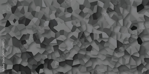 Abstract geometric gray tiled background design featuring voronoi cells ideal for digital art and modern visual communication
