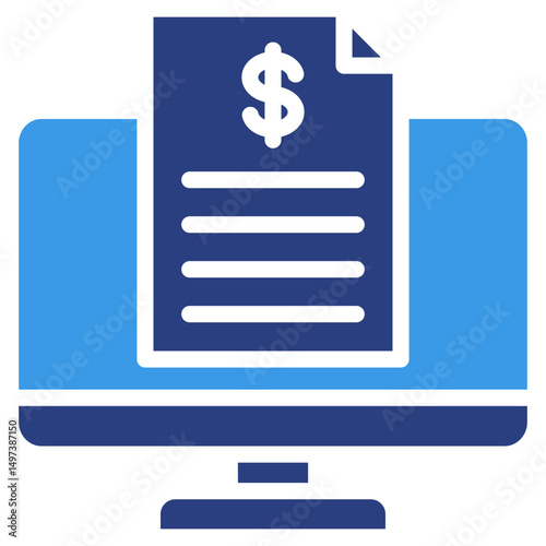 Online Medical Billing  Icon Element For Design