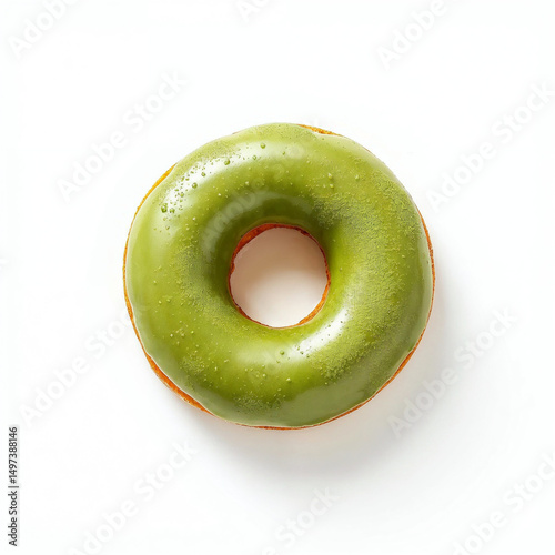 Single Donut on White Background