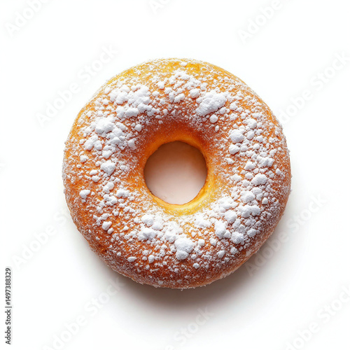 Single Donut on White Background