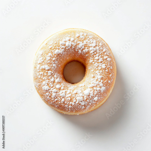 Single Donut on White Background