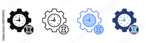 Delay icon sheet multiple style collection