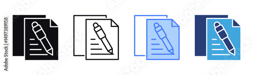 Edit Document icon sheet multiple style collection