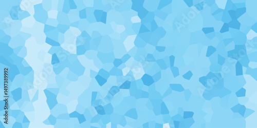 Abstract mosaic background in various shades of cool blue featuring geometric shapes and textured appearance suitable for design projects
