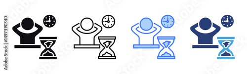 Procrastinating icon sheet multiple style collection
