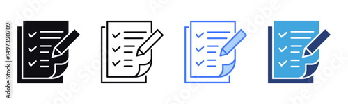 Checklist icon sheet multiple style collection