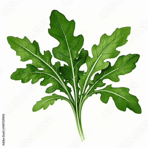 Watercolor Whispers of Arugula arugula isolated vector illustration svg