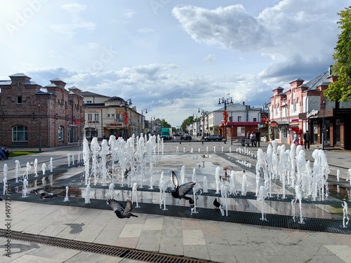 Cathedral Square with a fountain in the city center