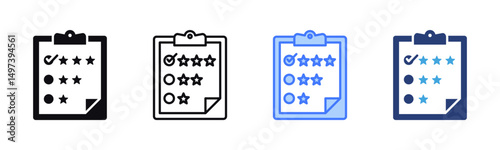 Evaluation icon sheet multiple style collection