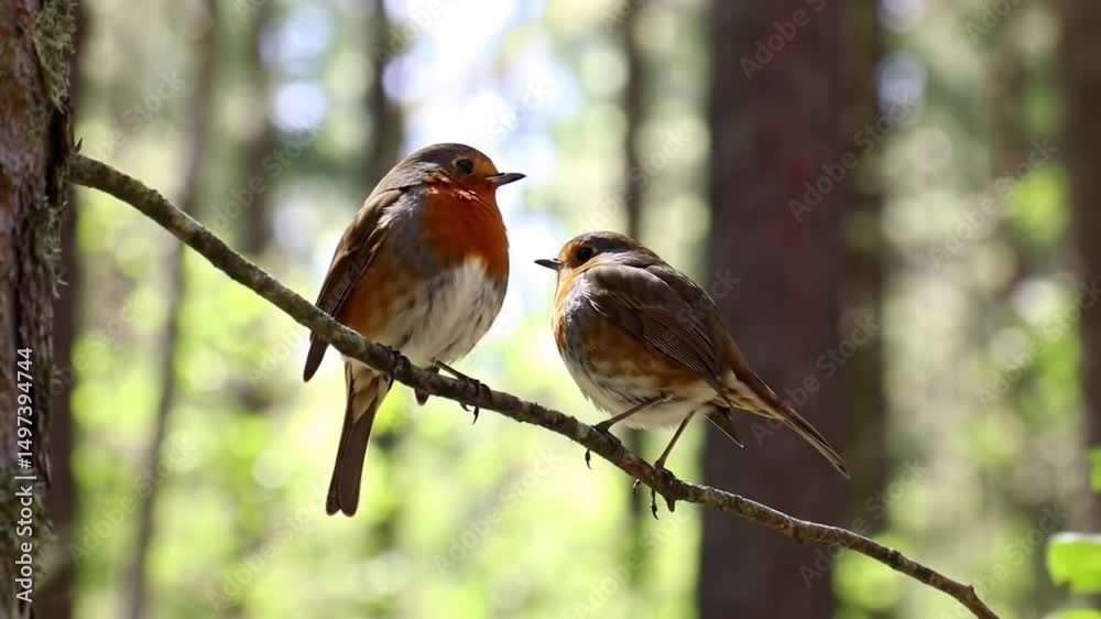 bird danse on a tree branch