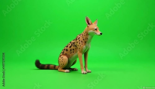 Savannah's Sentinel: Captivating image of a graceful Savannah animal resting, with a speckled coat, capturing the essence of the African wild.