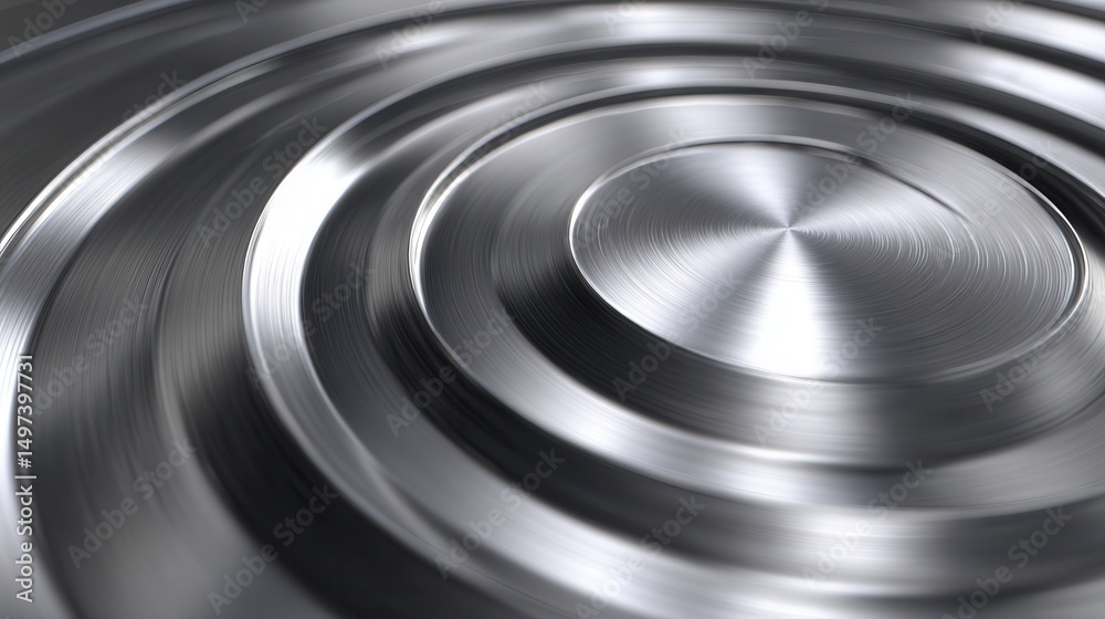 Obraz premium A silver circle with a blurry edge