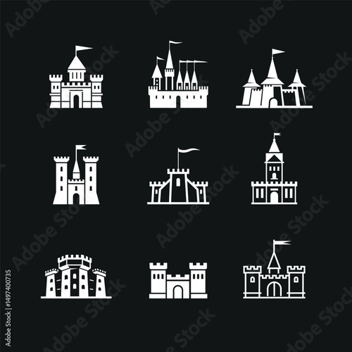 Castle badge set and templates.