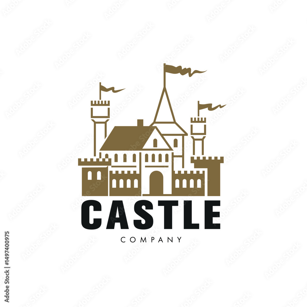 Castle sign template design. Castle sign template design.