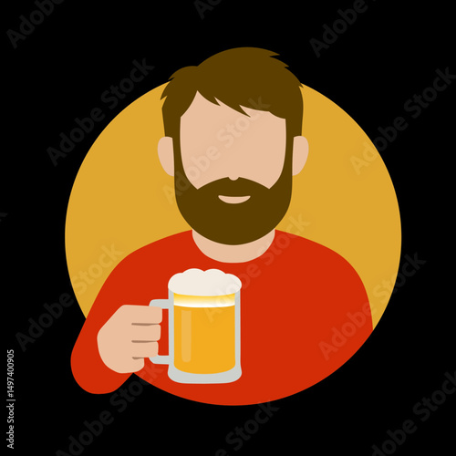 man drinking beer