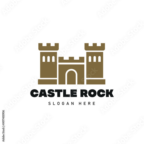 Castle sign template design.