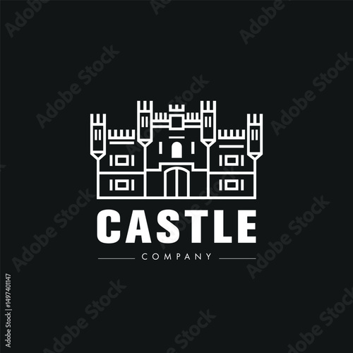 Castle sign template design.