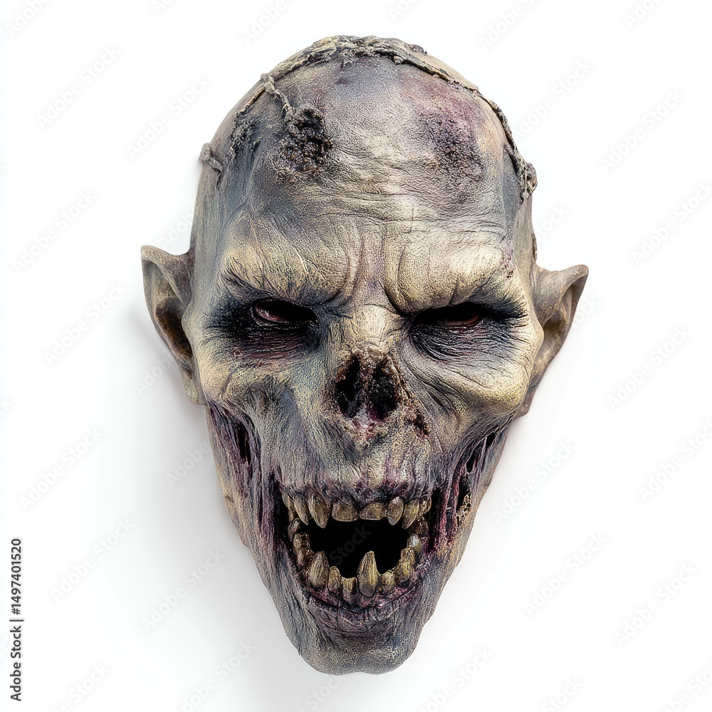 Naklejka premium Gruesome Zombie Mask Horror Prop