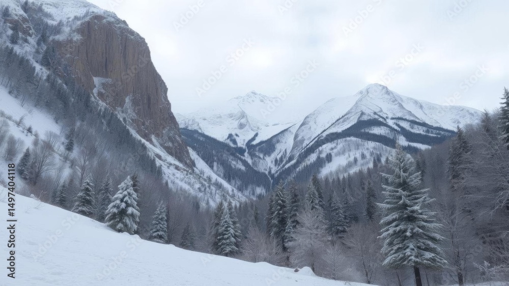 Obraz premium snow covered mountains in winter
