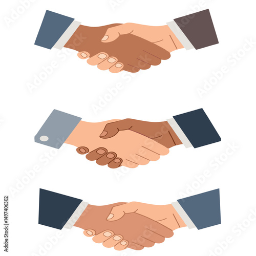 business handshake vector illustration