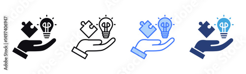 Problem Solving icon sheet multiple style collection