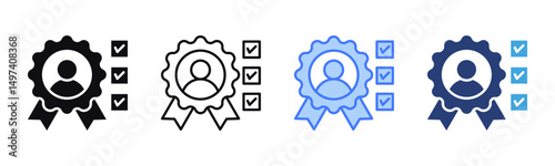Competence icon sheet multiple style collection