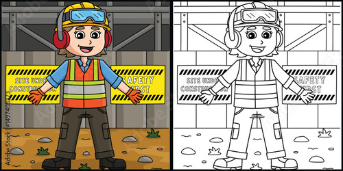 Female Construction Worker Safety Gear 