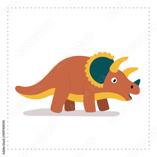 Playful cartoon dinosaur with a winter beanie. Bright, fun, and perfect for children’s books, posters, classroom visuals, party invitations, and creative prints