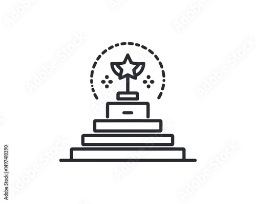 vector illustration of a winner podium