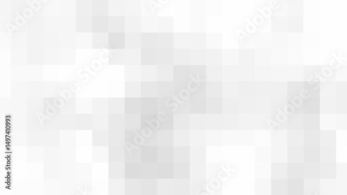 White and grey simple abstract square background, geometric animation