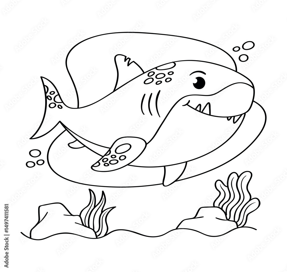 Fototapeta premium Hand drawn coloring book illustration