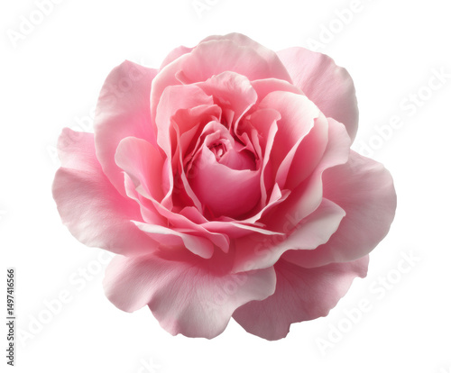 Fototapeta Naklejka Na Ścianę i Meble -  Beautiful pink rose blooming in natural elegance for decor, cut out transparent