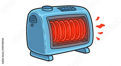 Portable heater illustration