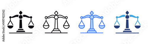 Scales Of Justice icon sheet multiple style collection