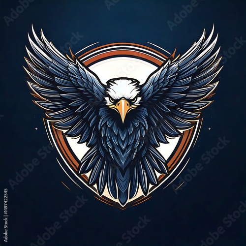 Flying Eagle Logo – Bold and Dynamic Bird Symbol for Branding and Identity