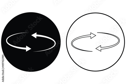 circle arrow icon set. Cycle, resumption , repeat concept. eps 10.