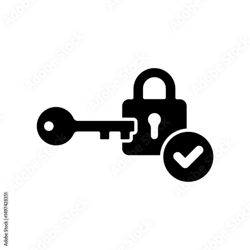 Icon a secure access, isolated against a clean background.