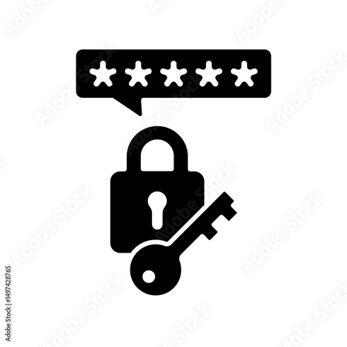 Icon a password, isolated against a clean background.