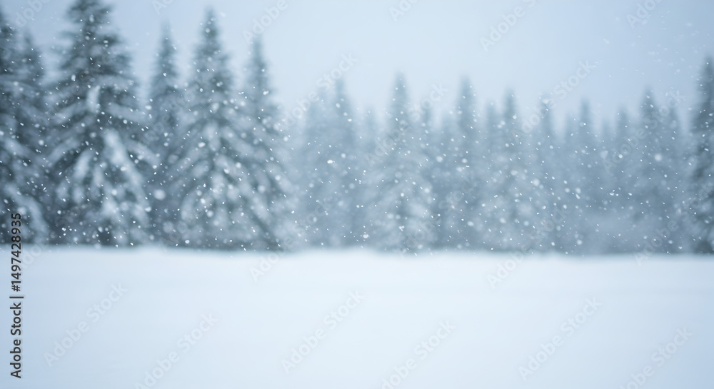 Fototapeta premium Snow-Covered Evergreen Forest