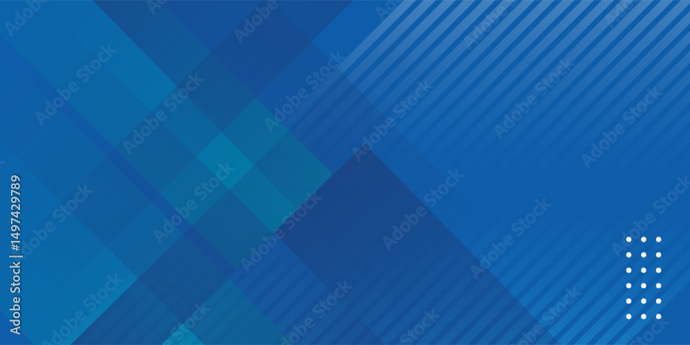 Obraz premium Abstract stripe blue background with dynamic effect. Motion vector Illustration with white lines decoration. Trendy dark navy blue gradients. Can be used for advertising, marketing, presentation