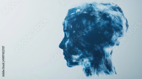 Mental health studies isolated on white background