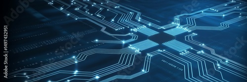 Abstract futuristic circuit board technology background