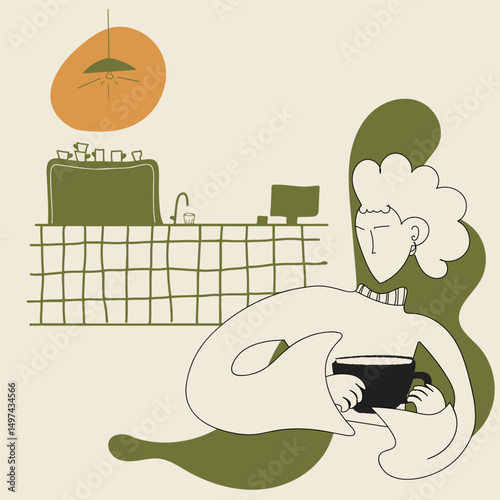 Poster barista make coffee