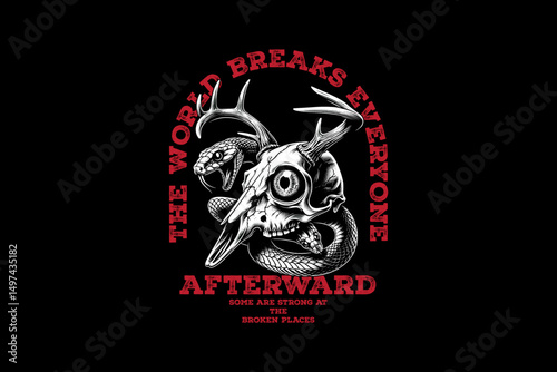 graphic tee design streetwear style modern scary tee design