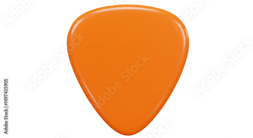 Orange guitar pick