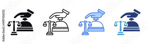 Legal Service icon sheet multiple style collection