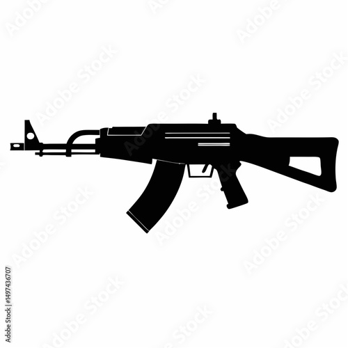 assault rifle vector illustration