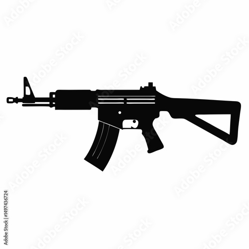 assault rifle vector illustration