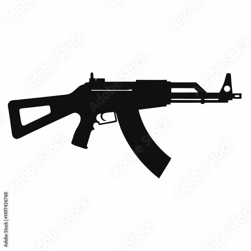 assault rifle vector illustration