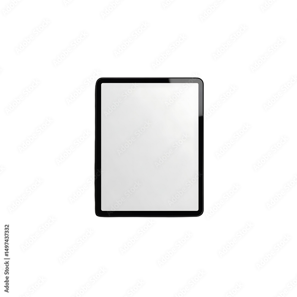 Tablet PC isolated on Transparent background with a blank screen Tablet PC isolated on Transparent background with a blank screen